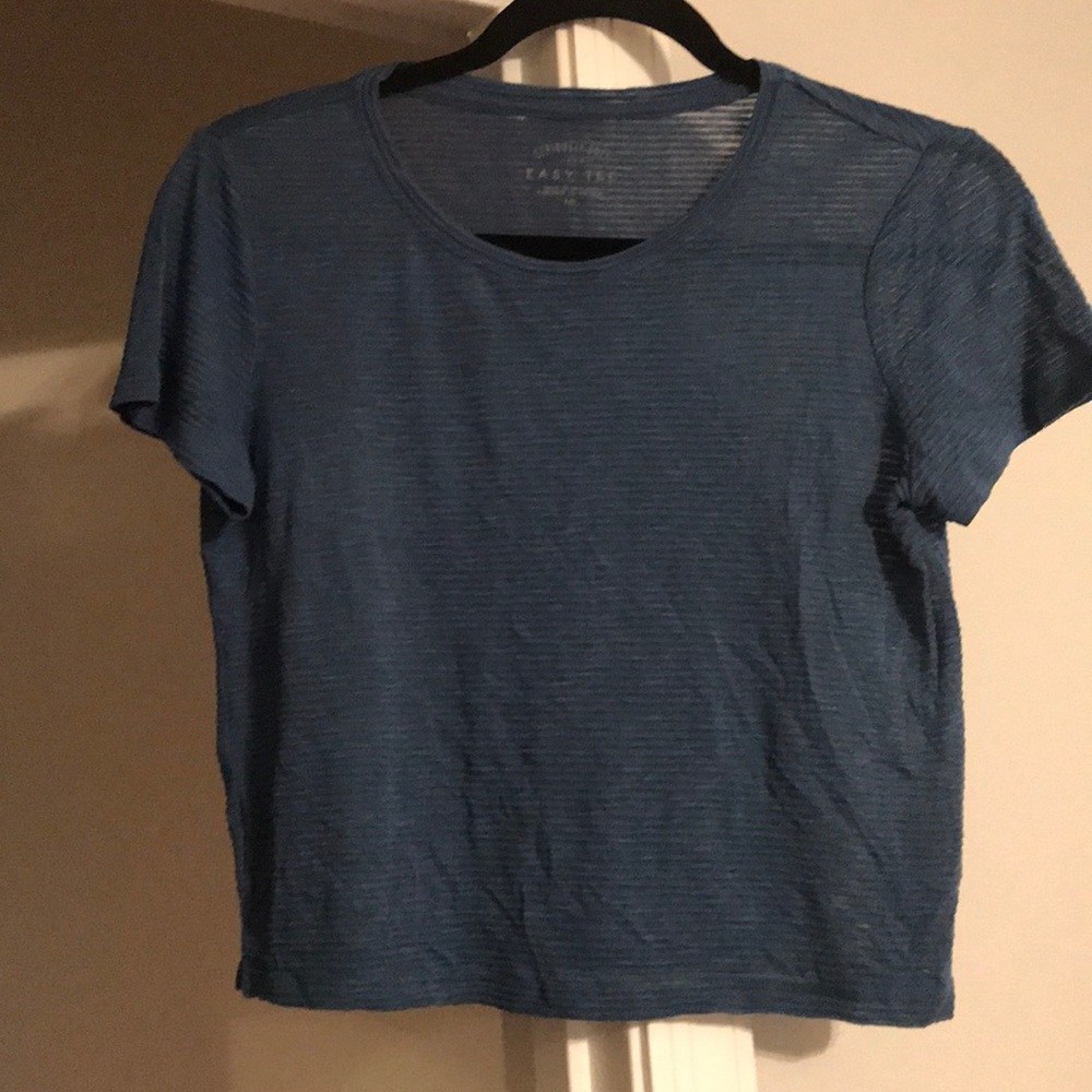 Blue flowy crop top